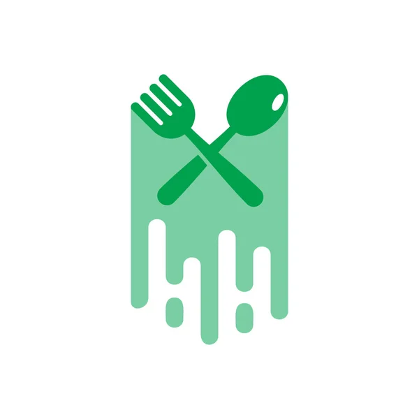 Food Paint Embleemontwerp Pictogram — Stockvector