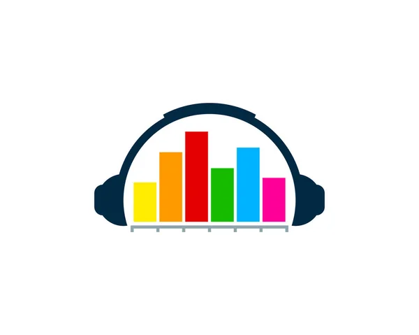 Diseño Del Icono Del Logotipo Graph Music — Vector de stock