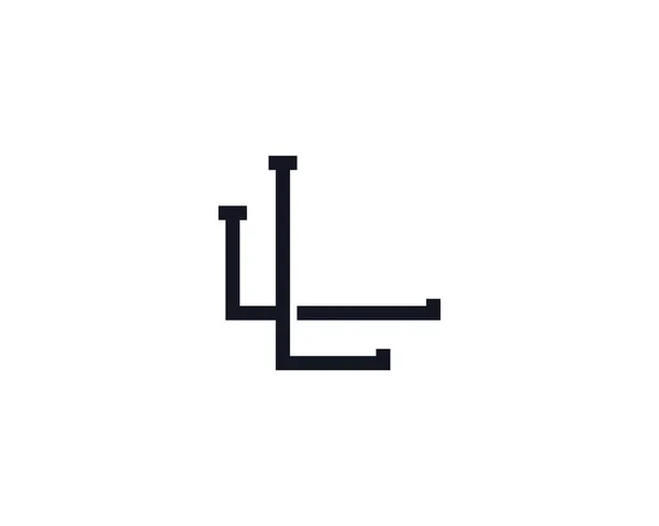 Plantilla Diseño Logotipo Letra Monograma — Archivo Imágenes Vectoriales