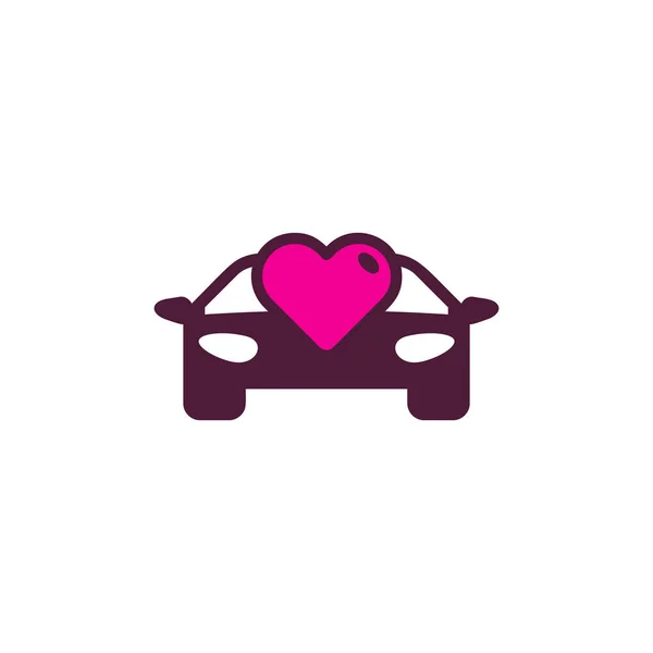 Projektowanie Ikona Logo Miłość Samochodowych — Wektor stockowy