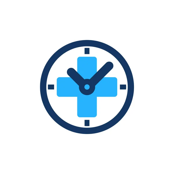Zaman Tıbbi Logo Simge Tasarım — Stok Vektör