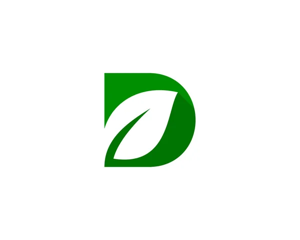 Leaf Letter Diseño Icono Logo — Archivo Imágenes Vectoriales