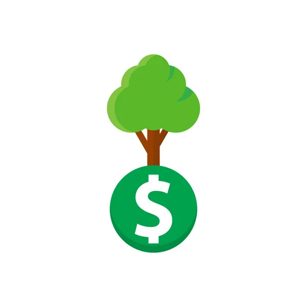 Tree Money Logo Icon Design — Stock Vector