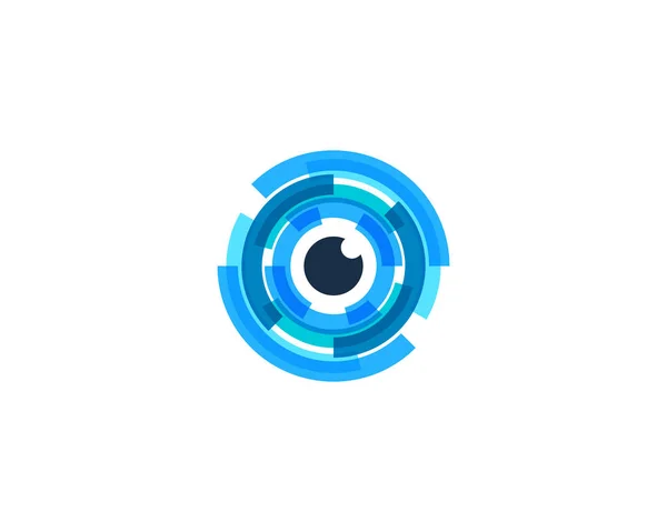 Lens Letter Logo Icon Design — Stock Vector
