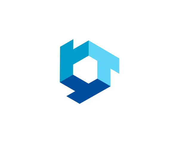 六角形専門のロゴのアイコン デザイン — ストックベクタ