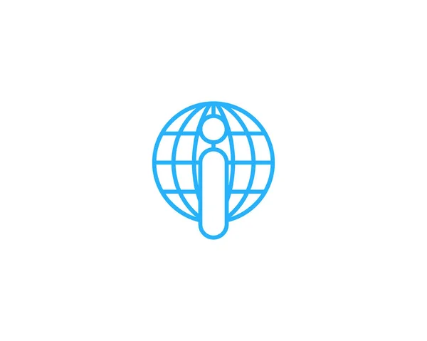 Globe Lettre Logo Icône Design — Image vectorielle