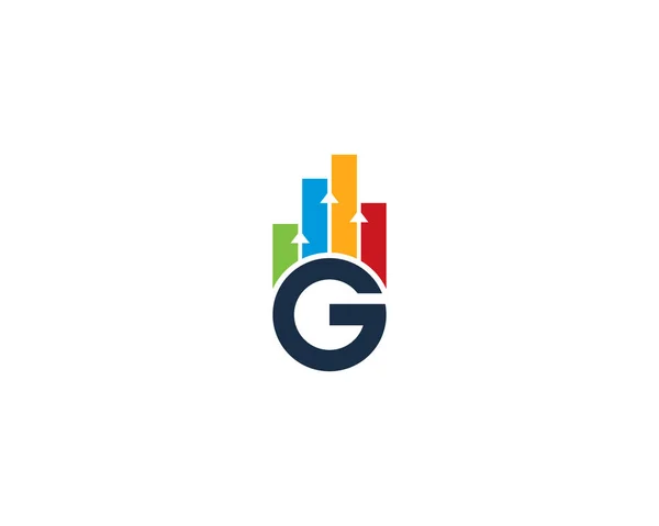 Carta Gráfica Logo Icono Diseño — Vector de stock