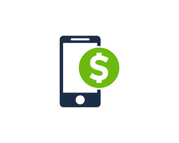 Smartphone Money Logo Icon Design — Stock Vector