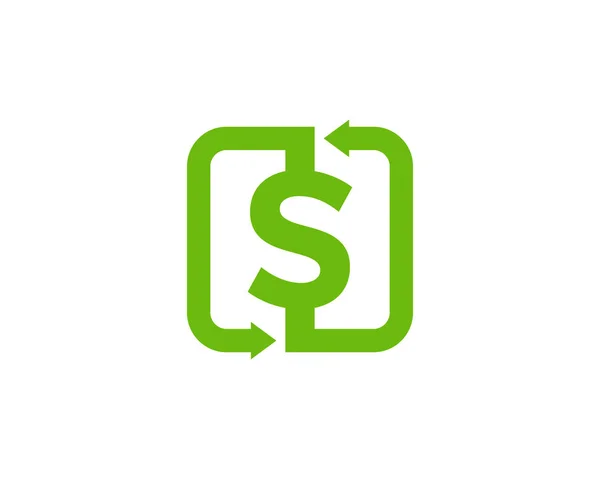 Transferencia Dinero Logo Icon Design — Vector de stock