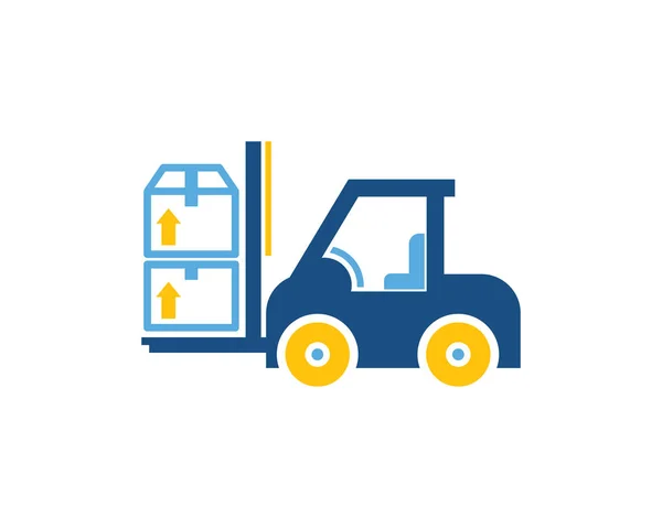 Empilhadeira Logistic Logo Icon Design — Vetor de Stock