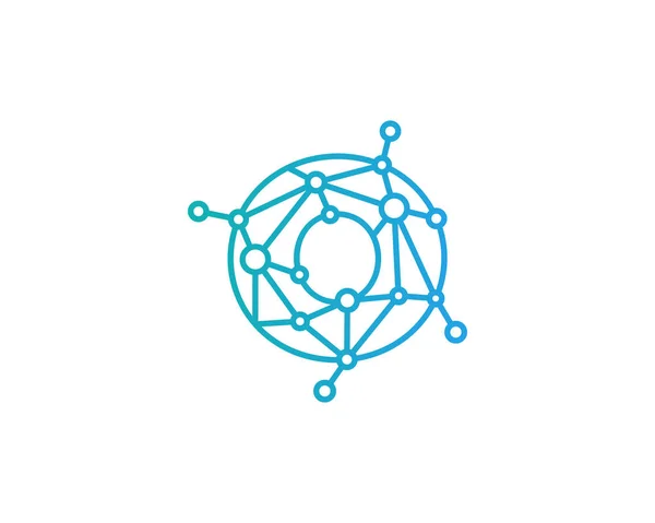 Buchstabe Netzwerk Symbol Logo Design Element — Stockvektor