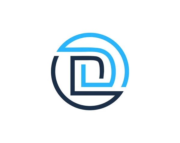 Letter Cirkel Lijnstuk Pictogram Logo Ontwerp — Stockvector