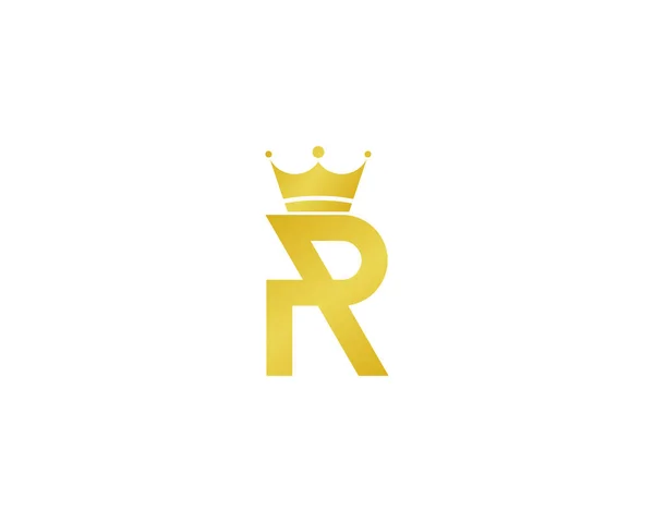 Rey Letra Logo Icono Diseño — Vector de stock