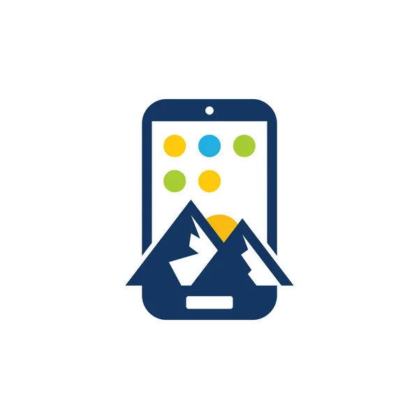 Mountain Mobile Logo Ikone Design — Stockvektor