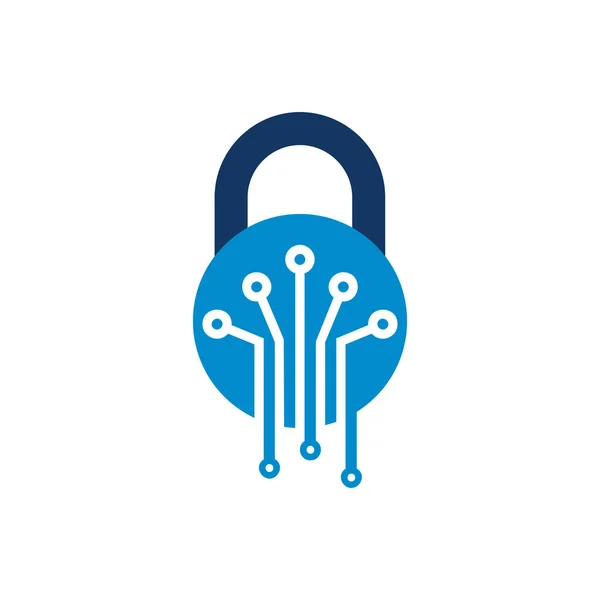 Digital Lock Logo Icon Design