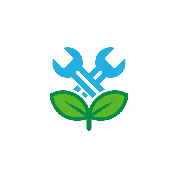 Javítási Természet Logo Ikonra Design — Stock Vector