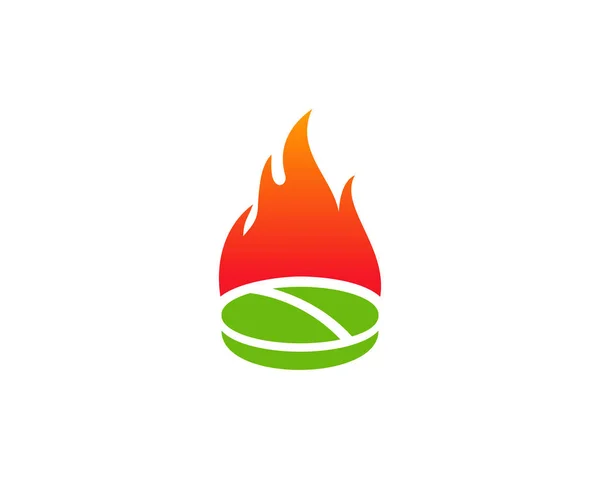 Feuer Medizin Logo Symbol Design — Stockvektor