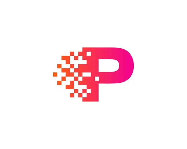 Letter Pixel Pictogram Logo Design Element — Stockvector