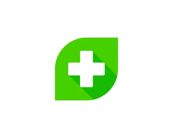 Eco Medical Logo Ikon Design — Stock vektor