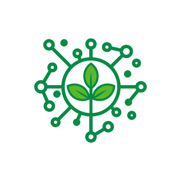 Design Ícone Logotipo Rede Natureza — Vetor de Stock