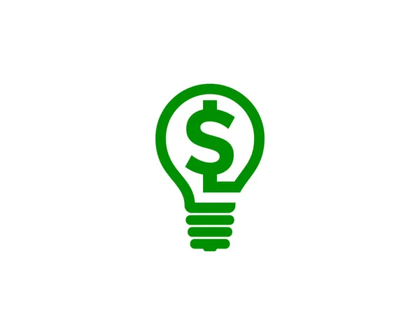 Idea Dinero Logo Icono Diseño — Archivo Imágenes Vectoriales