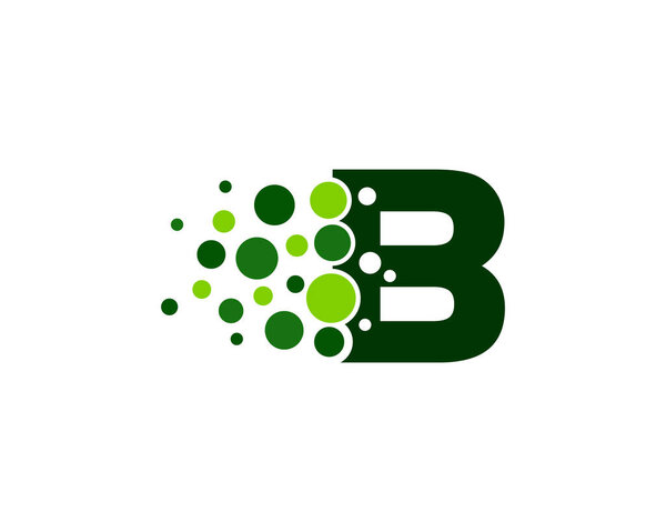 Letter b  Pixel Icon Logo Design Element 