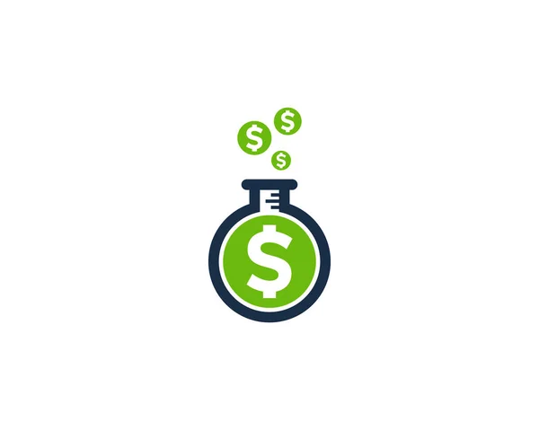 Laboratório Dinheiro Logotipo Ícone Design — Vetor de Stock