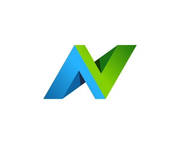 Mektup n simgesini Logo tasarım öğesi 