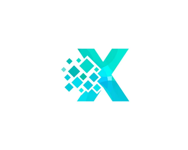 Pixel Simgesi Logo Tasarım Öğesi Harfi — Stok Vektör