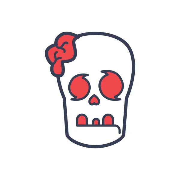 Conception Icône Logo Monstre Crâne — Image vectorielle