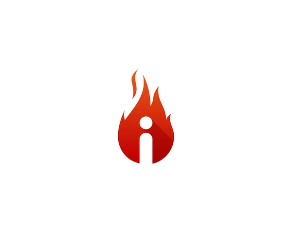 Fire Letter Logo Icon Design — Stock Vector