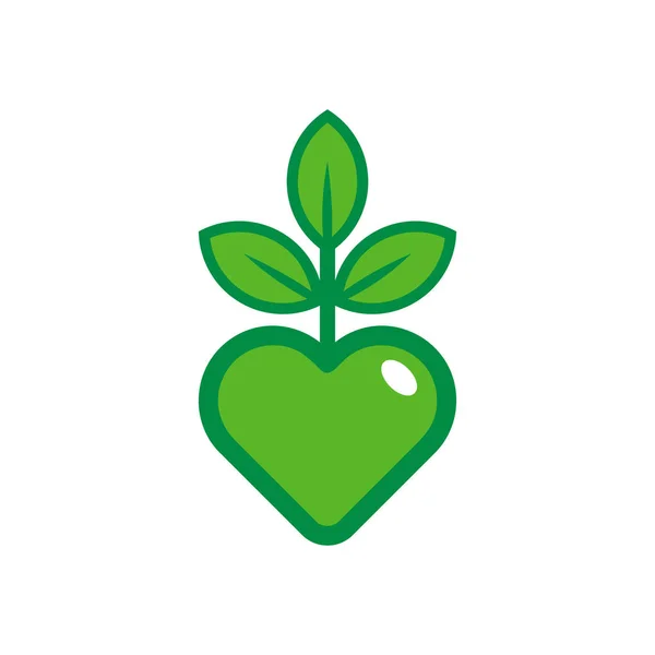 Love Nature Logo Icon Design — Stock Vector