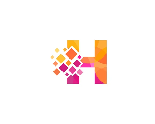 Lettera Icona Pixel Logo Elemento Design — Vettoriale Stock