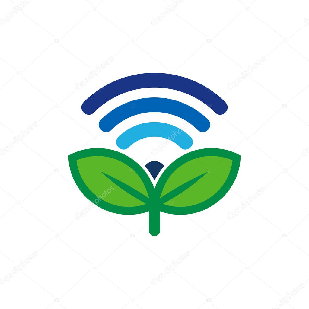 Wifi Nature Logo Icon Design