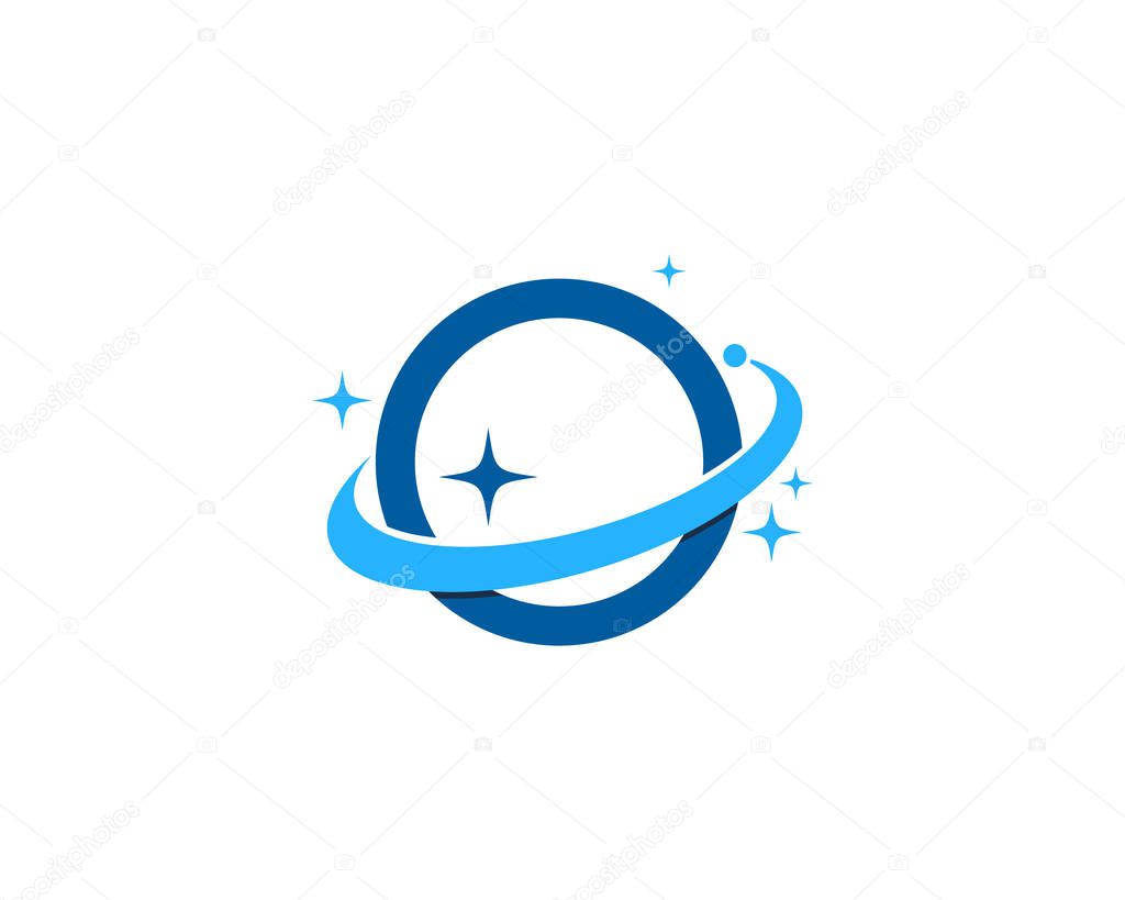 Planet Letter O Logo Icon Design