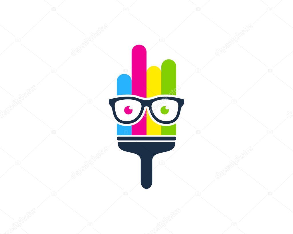 Geek Paint Logo Icon Design