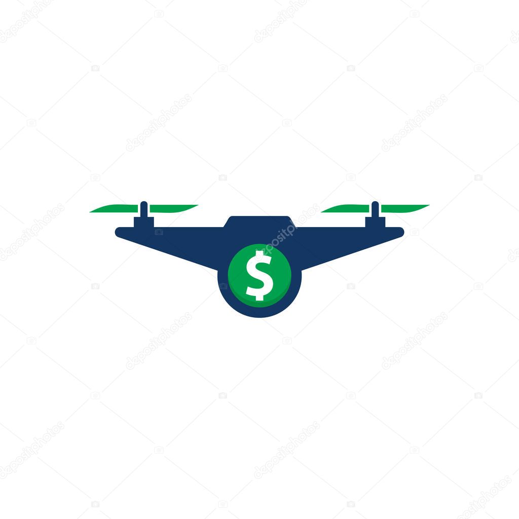 Drone Money Logo Icon Design