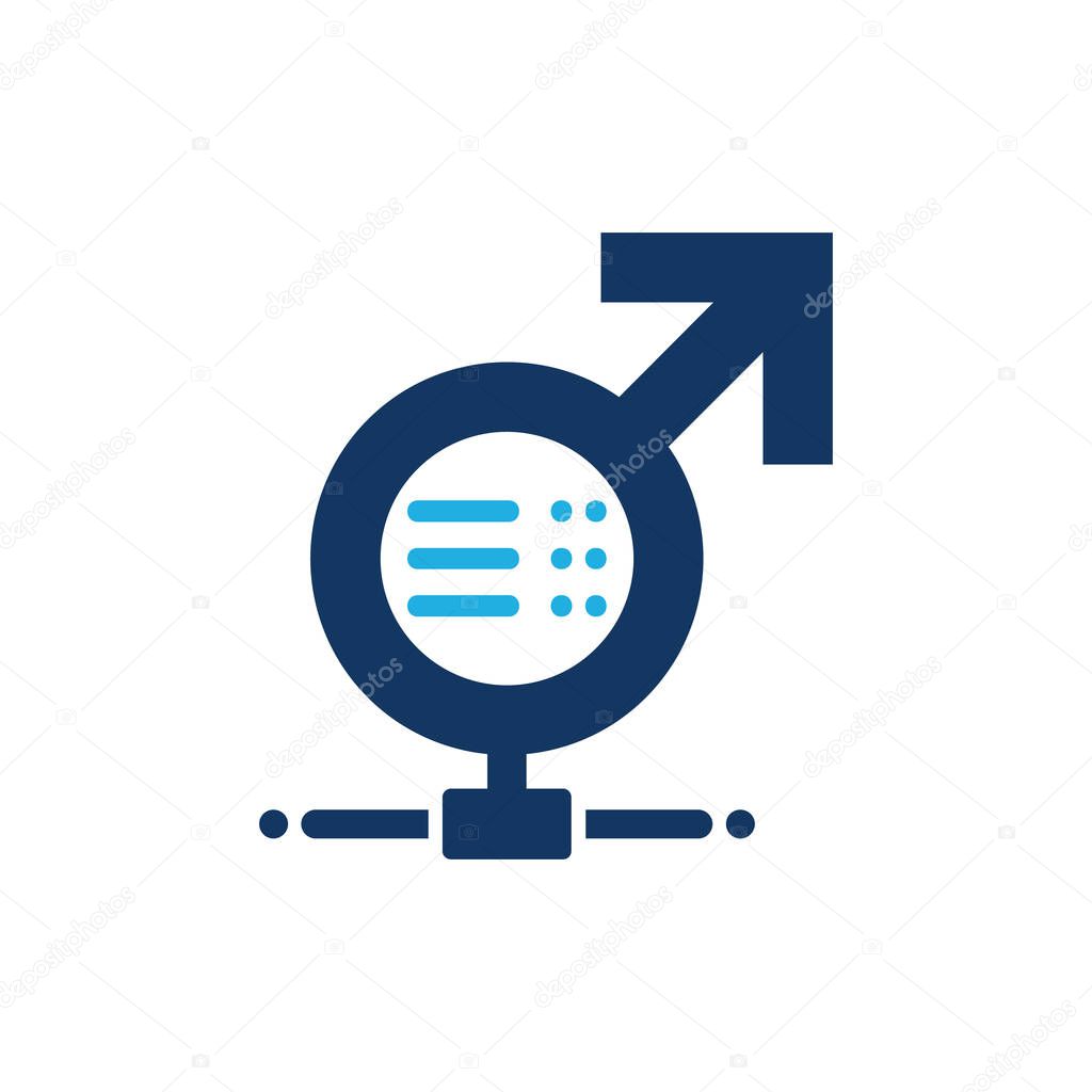 Server Male Man Logo Icon Design