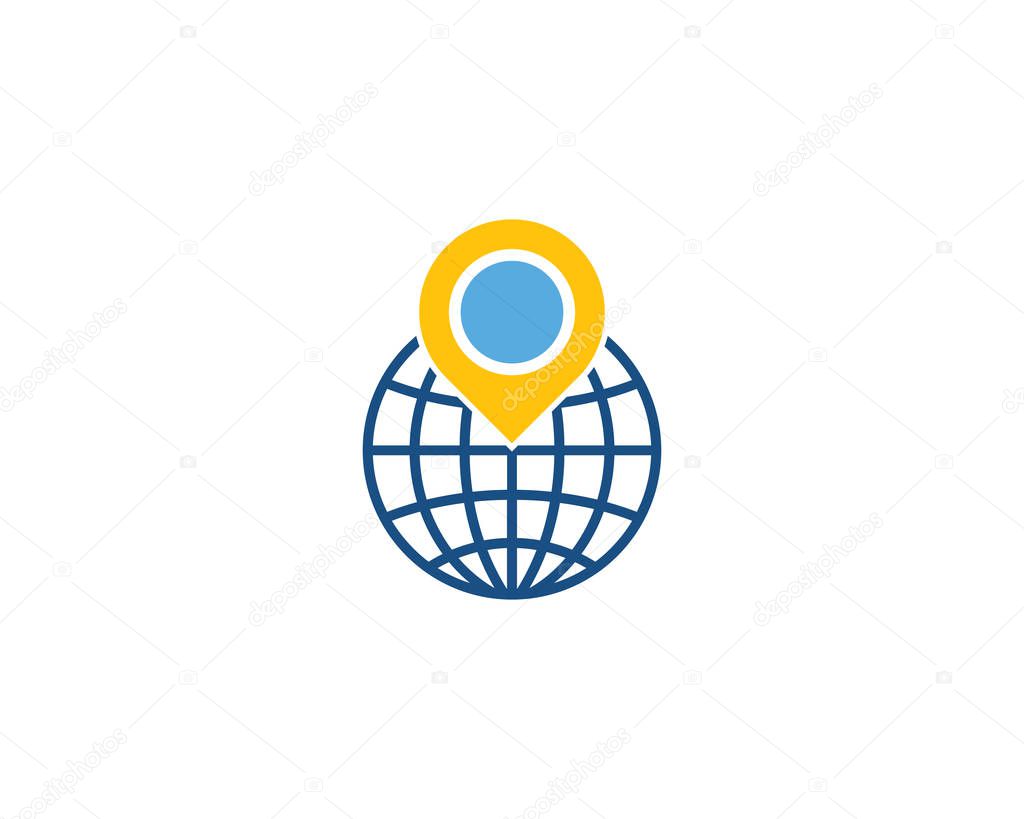 Pin Logistic Logo Icon Design