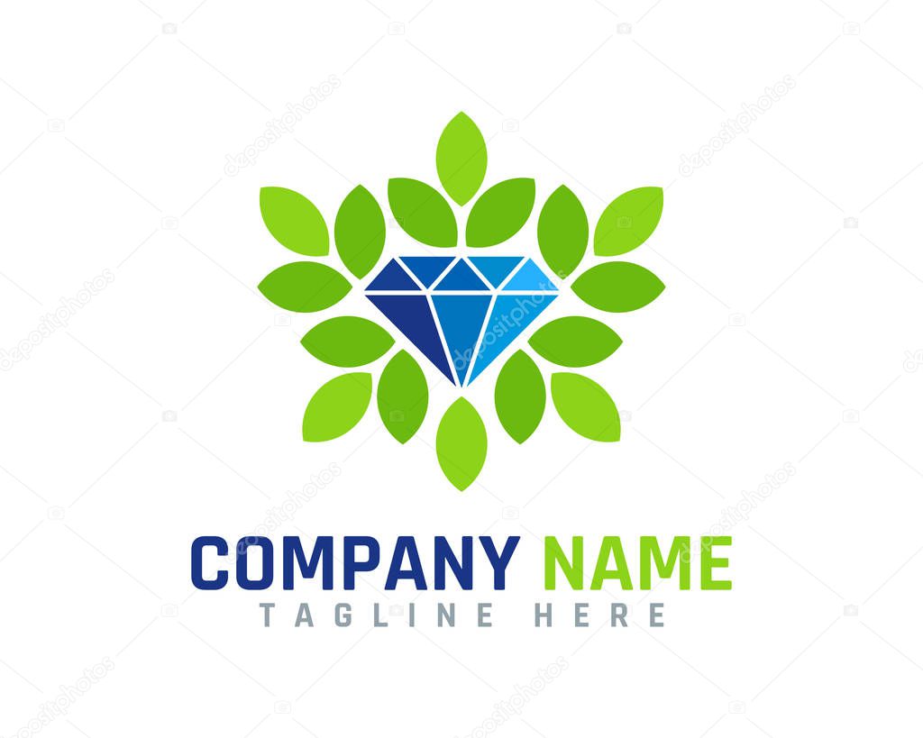 Nature Diamond Logo Icon Design