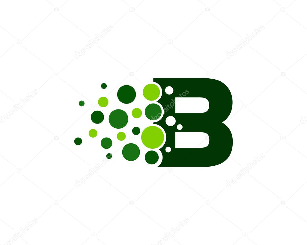 Letter b  Pixel Icon Logo Design Element 
