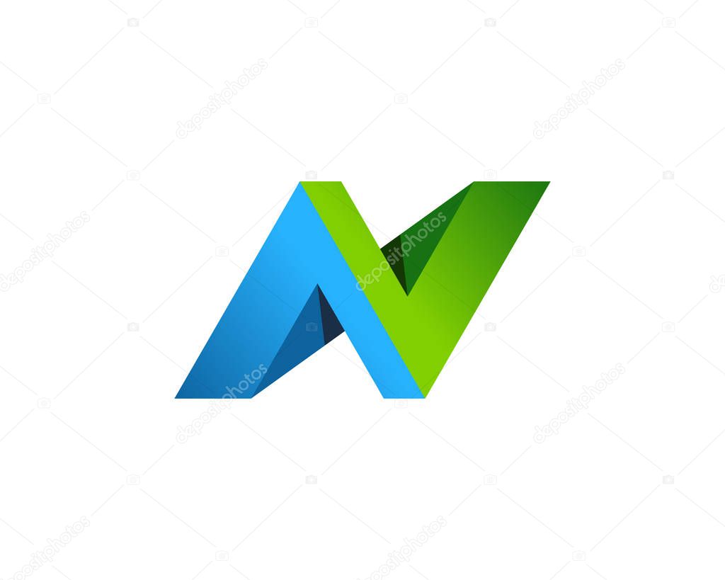 Letter N  Icon Logo Design Element 