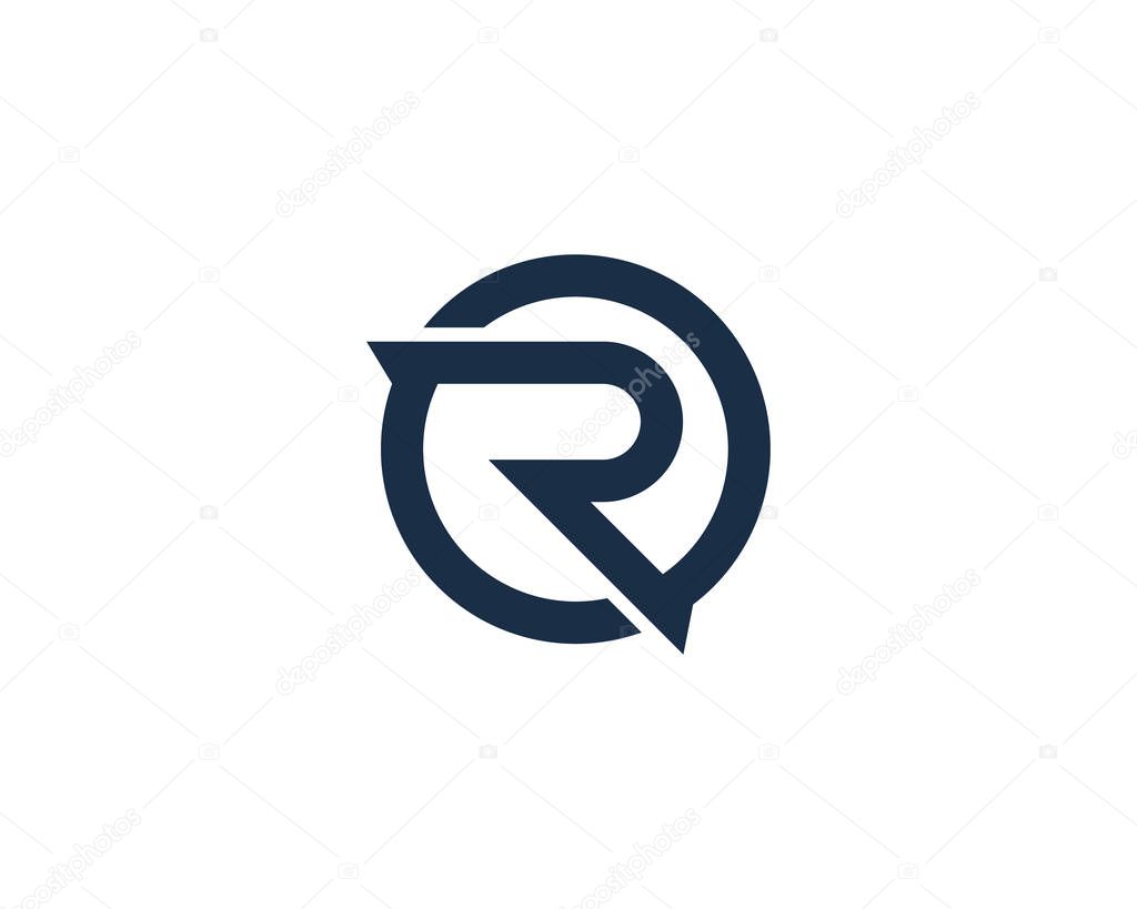 Letter  R  Icon Logo Design Element