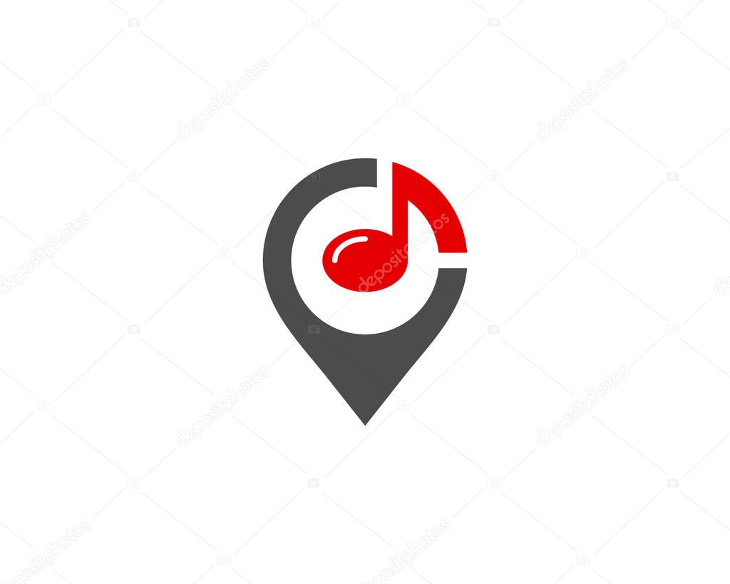 Pin Music Logo Icon Design