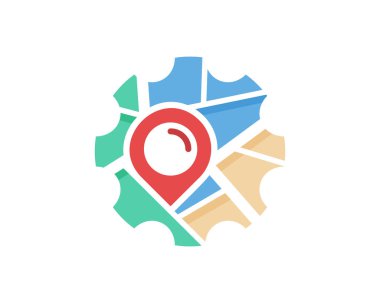 Logo simgesi tasarım eşleyin. Vektör çizim