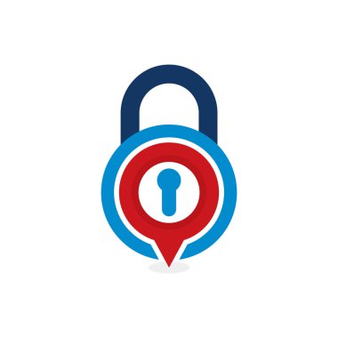 PIN kilit logosu simgesi tasarım