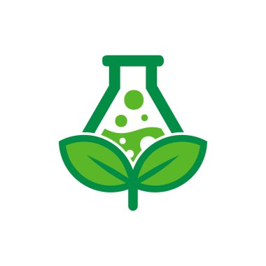 Laboratuvar doğa Logo simge tasarım