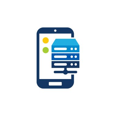 Sunucu mobil Logo simge tasarım