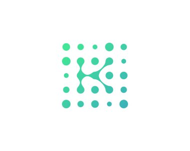 Mektup k nokta simgesini Logo tasarım öğesi 