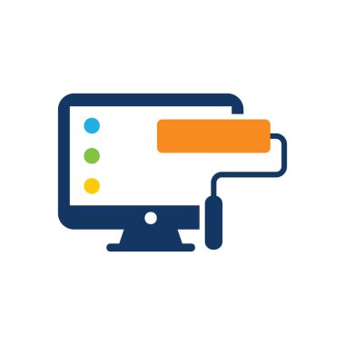 Bilgisayar boya Logo simge tasarım